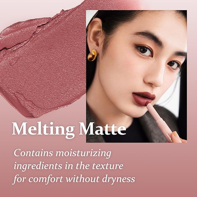 HINCE Slim Stick Melting Matte - Glides On Smooth, Sheer Color, Soft Finish, No Clump & Flake, Vivid Layered Color, Hydrating Comfort, Lightweight Cashmere Finish (NEW SILHOUETTE)