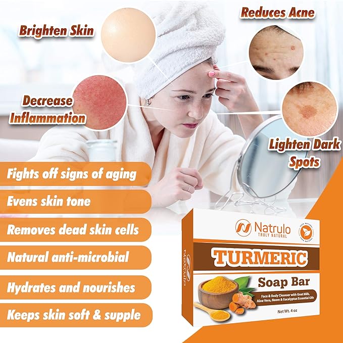 Turmeric Soap Bar for Face & 4oz