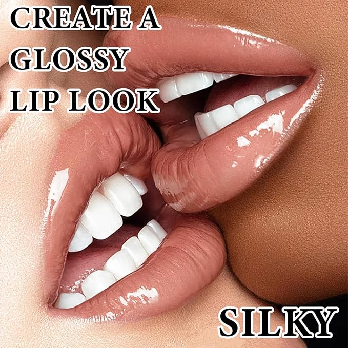 Lip Plumping Lip Gloss,Big Brush Head Lip Oil Hydrating Nourishing & Smooth Glossy Lip Glow Oil,Moisturizing Tinted Lip Gloss Lip Balm Shiny and Vegan Plumping Lip Tint Care(#01 Transparent Nude)