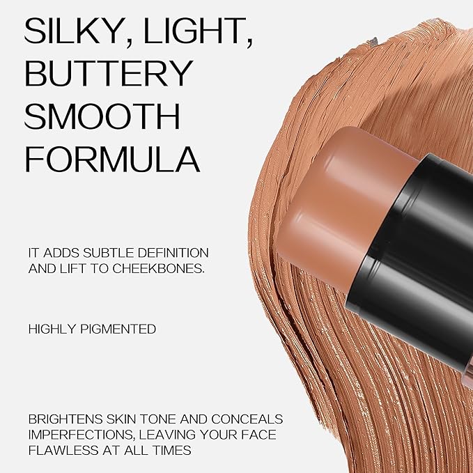 8 Colors Cream Contour Sticks Makeup Kit, Dual-Ended Concealer (03#)
