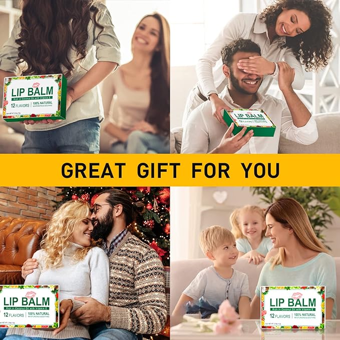 DMSKY 36 Pack Lip Balm, Natural