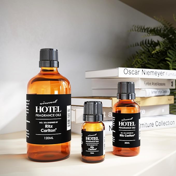 AirScent Hotel Diffuser Oil Inspired by The Ritz Carlton Signature Scent - Premium Fragrance Oil No. 1014 for Ultrasonic and Waterless Diffusers and Crafting - 30 mL, 1 fl oz Glass Dropper Bottle