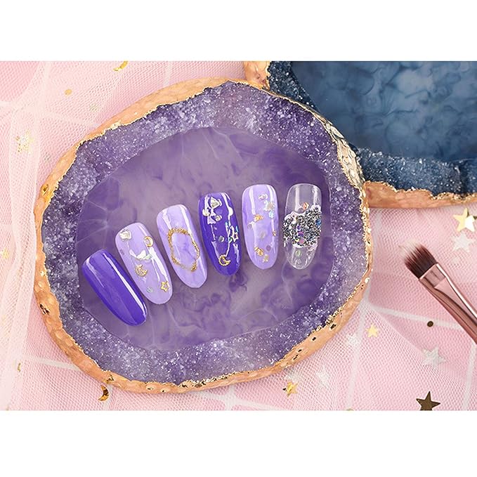 MISUD Resin Nail Art Palette, Golden Edge Paint