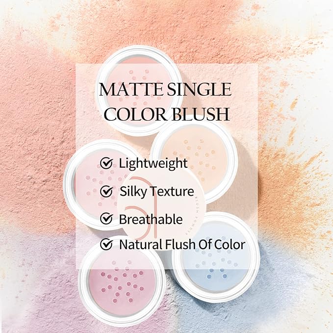 Boobeen Matte Blush Powder Makeup Loose Powder Face Matte Look
