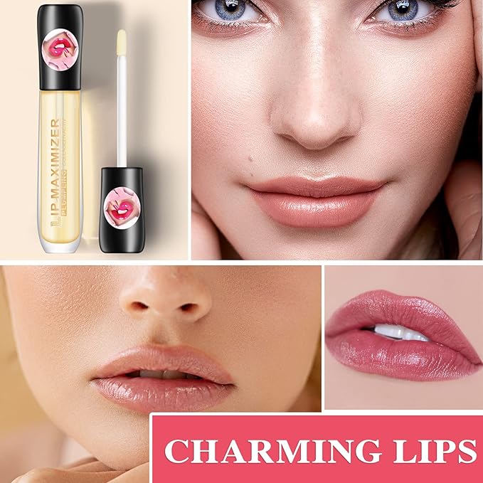 Lip Plumper Lip Gloss,Moisturizing Lip Oil Wrinkles