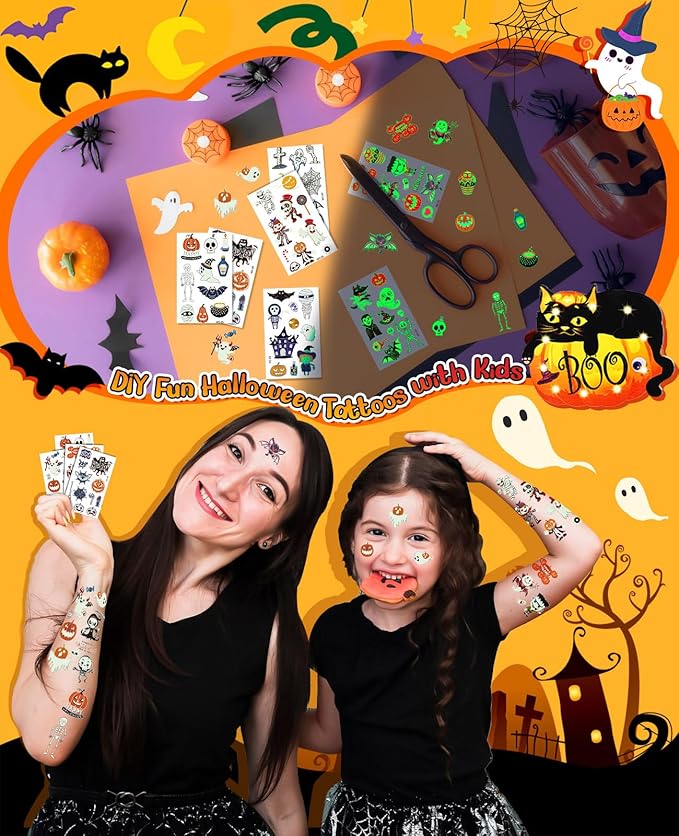Halloween Party Favors Stickers Pumpkin Decorating Kit Halloween Makeup Gifts
