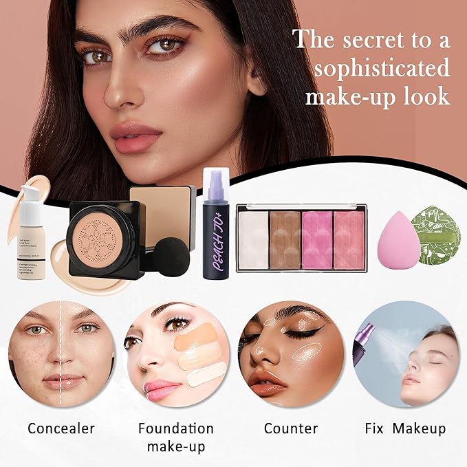 All In One Multipurpose Makeup Kit for Women,Travel