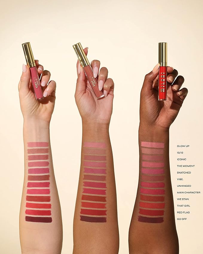 Milani Stay Put Longwear Liquid Lipstick - Smudge-Proof, Kiss-Proof, and Fade-Resistant Formula for All-Day Wear - Unhinged