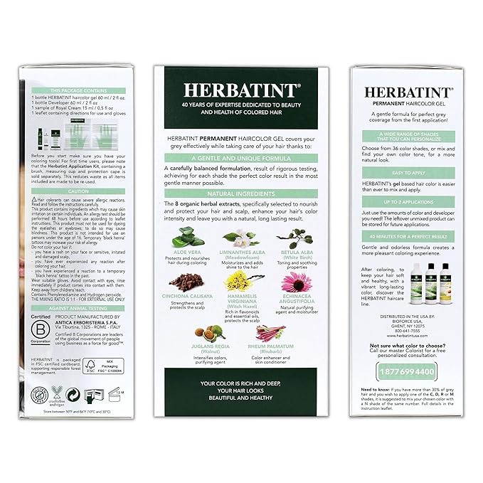 Herbatint Permanent Haircolor Gel, 2N