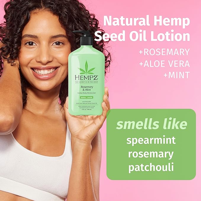 HEMPZ Herbal Body Moisturizer, Rosemary & 2.25 Oz