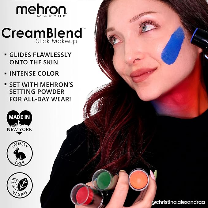 Mehron Makeup CreamBlend Stick | Face Paint, Body g) (Gold) 75 oz