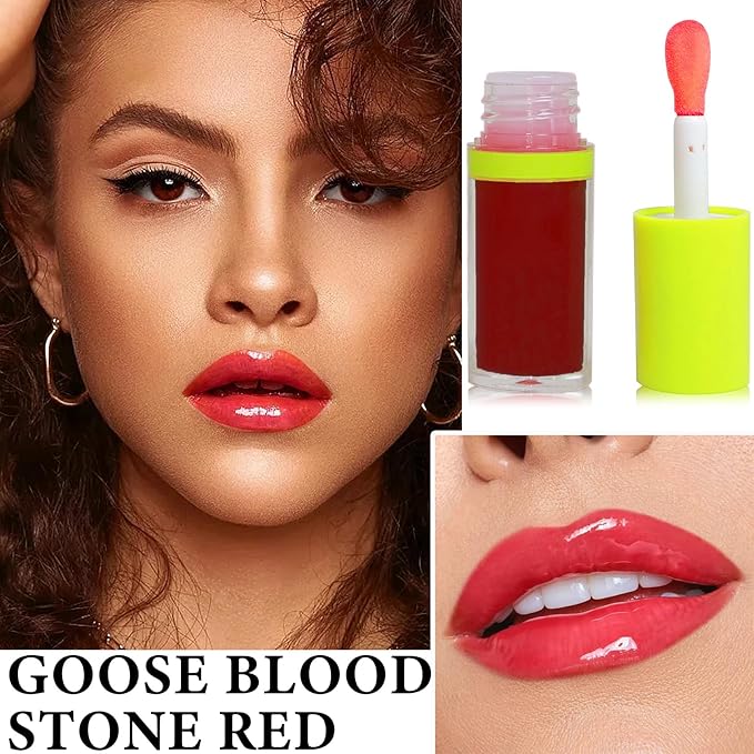 Lip Plumping Lip Gloss,Big Brush Head Lip Oil Hydrating Nourishing & Smooth Glossy Lip Glow Oil,Moisturizing Tinted Lip Gloss Lip Balm Shiny and Vegan Plumping Lip Tint Care(#05)