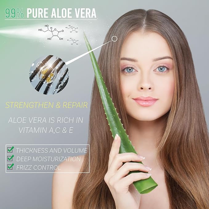 Aloe Vera Spray for Hair | Travel Size | Skin & Face Moisturizer |Fast Absorption| After Sun Care, Sunburn Relief & |3.3oz| Cold pressed - Aloevera Body Spray | Pure Aloe Vera Skin Care by Green Leaf