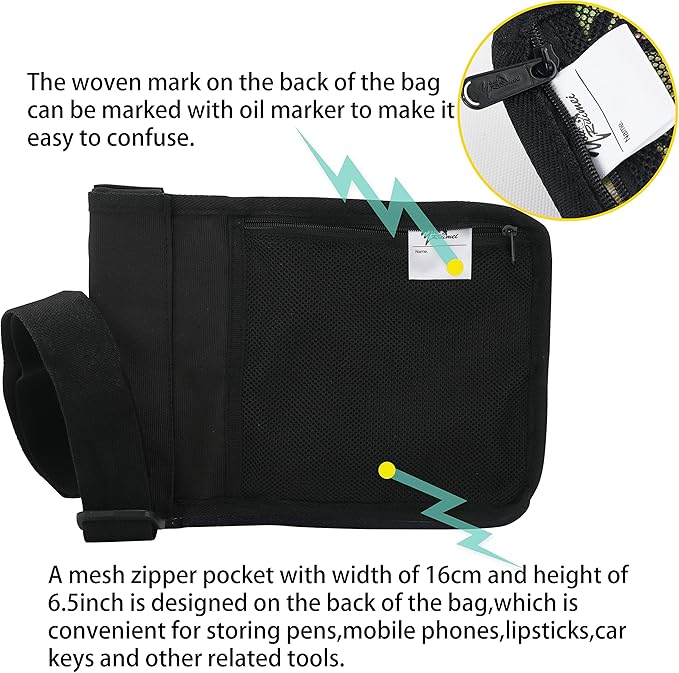 Massage Bottle Bag Massage Therapist Holster Massage Lotion Holster Massage Oil Holster(YR-2KD-Black)