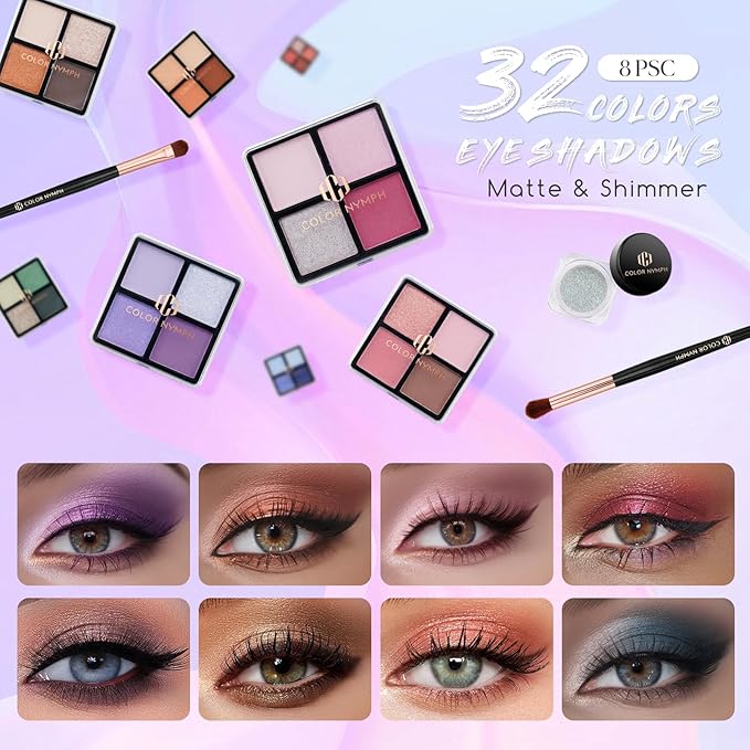 Color Nymph Beginners Makeup Kit With Train Case