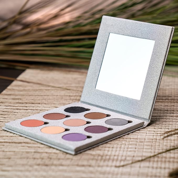 Glitter Mirror Empty Magnetic Reusable Eyeshadow Makeup Palette