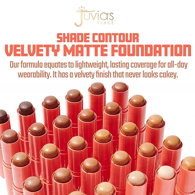 Juvia's Place Shade Stick Foundation, Concealer, Contour, Dominica, Stick 34 oz