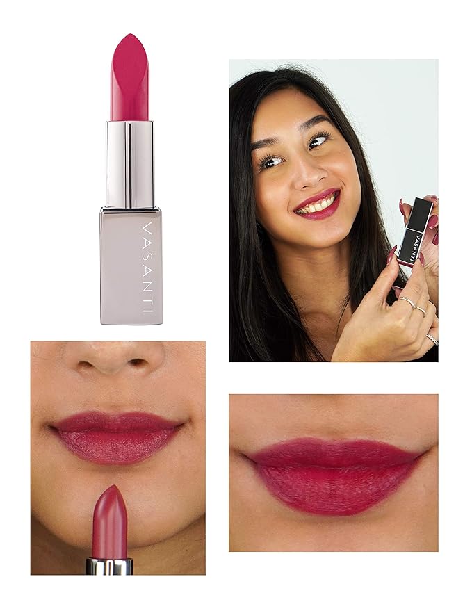 VASANTI My Time Lipstick (Game Time) - Long-Lasting Lipstick