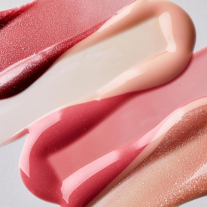 Nicole Miller New York Beauty Concept 15-Piece Lip Gloss Set - Glamorous Rosy Nude Shades Lip Gloss Set - Beauty in Clear Bottles, 0.07 Fl oz Each