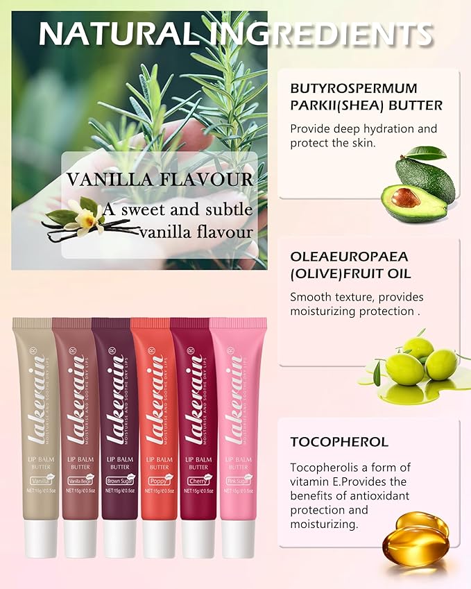 Lip Butter Balm Chrrey, Hydrating Tinted Gift