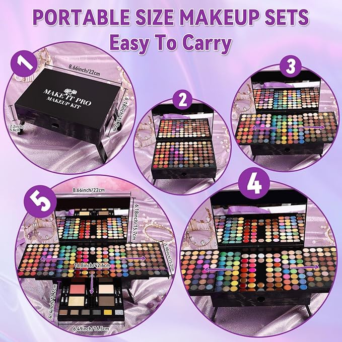 Women Makeup Sets Full Kits - 190 Colors