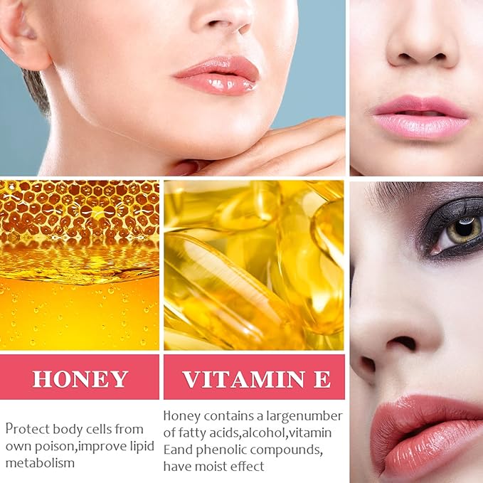Lip Plumper Lip Gloss 2Pcs,Moisturizing Lip Wrinkles