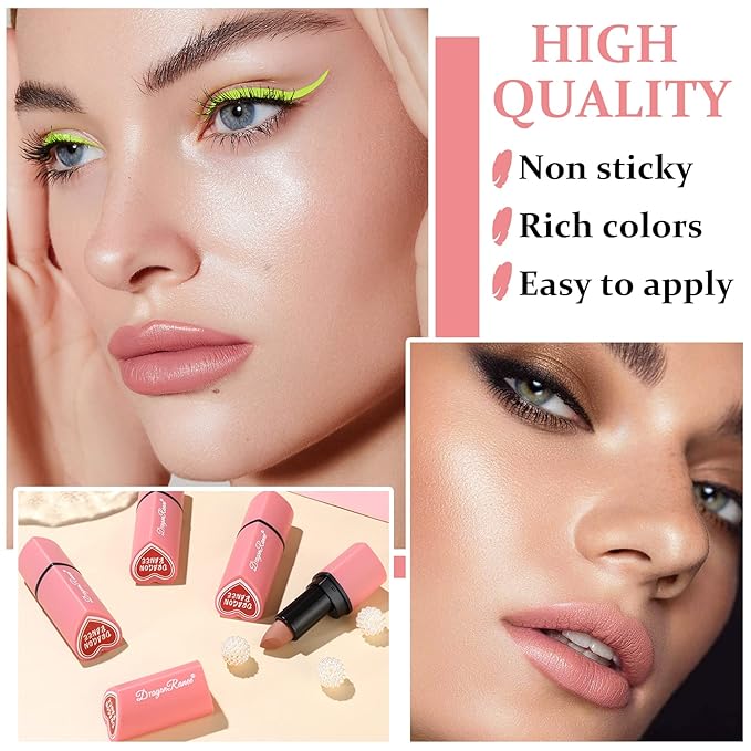 Nude Matte Lipstick, Nude Lip Stain Velvet Lip Stick Bold and Intense Nude Pink Lipstick Smooth Matte Lip Gloss for Women Girls Daily Natural Nude Lip Makeup - #03