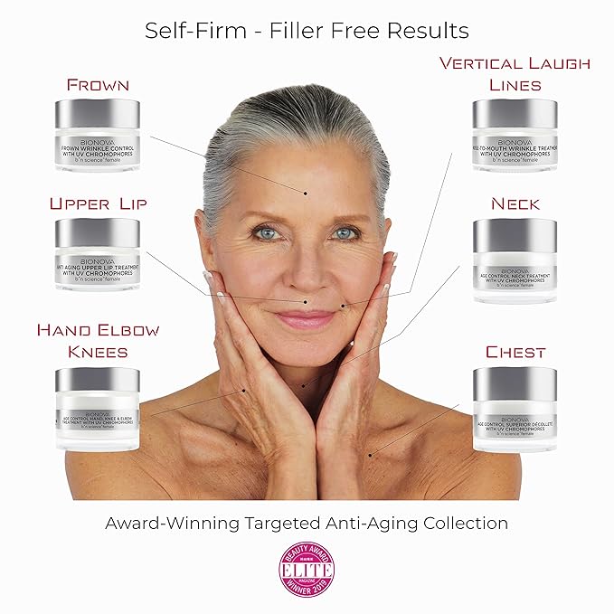 Frown Wrinkle Control with UV Chromophores
