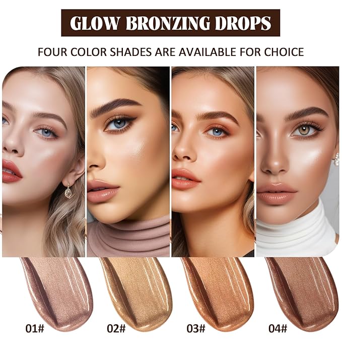 Instant Bronzing Drops, Face and Body Bronzer, Cream - 03
