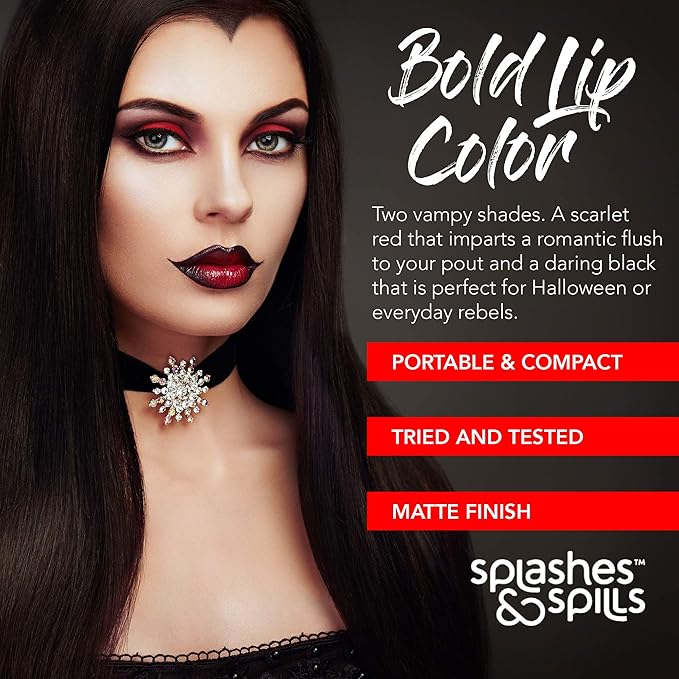 splashes & spills Vivid Black Lipstick - 2
