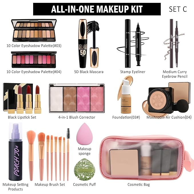 All In One Multipurpose Makeup Kit for Women,Travel