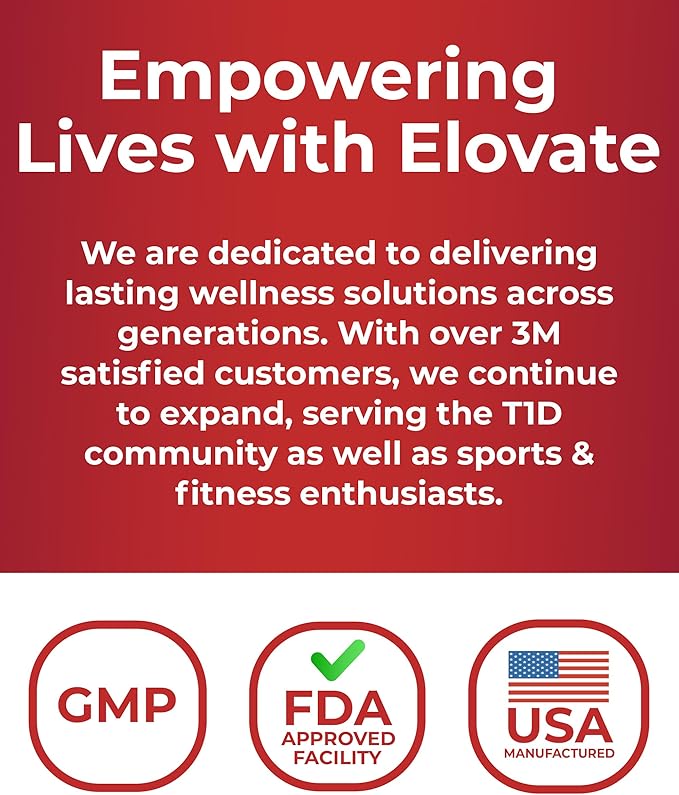 Elovate Glukosae Capsules, 1310mg - All-Natural, 3rd-Party-Tested, Non-GMO & Gluten-Free Complex with Guggul Extract, Biotin, Ceylon Cinnamon, & Ashwagandha for Overall Vitality, 60 Counts