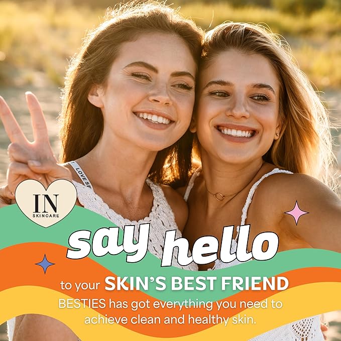 InstaNatural BESTIES Gentle Teen Face Serum | with Vitamin C, Hyaluronic Acid, Sea Buckthorn Oil | for Uneven Tone, Hydration, Smoothness | Simple Skincare for Healthy Skin (for All Skin Types)