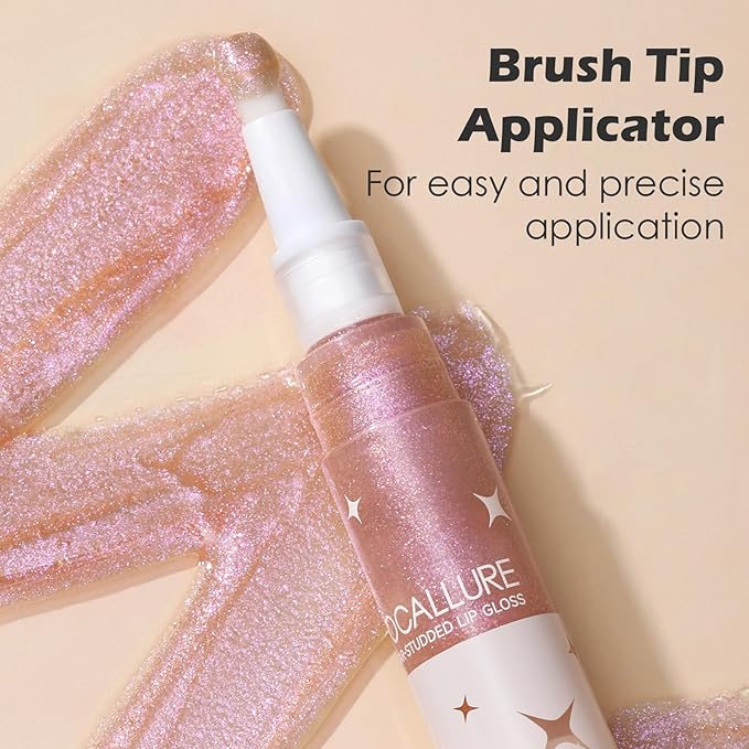 FOCALLURE Glitter Lip Gloss,High Shine Shimmer Lipstick,Long Lasting Plumping Lipgloss,Hydrating,Moisturizing,Non-Sticky and Lightweight Formula for Lip Color,Iridescent