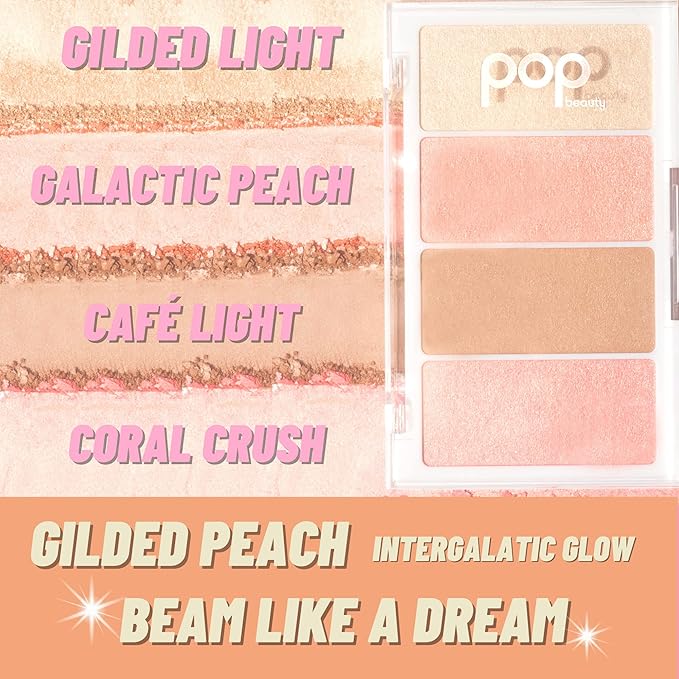 Prismatic POP Palette Gilded Peach | Face Highlighter Powder Texture