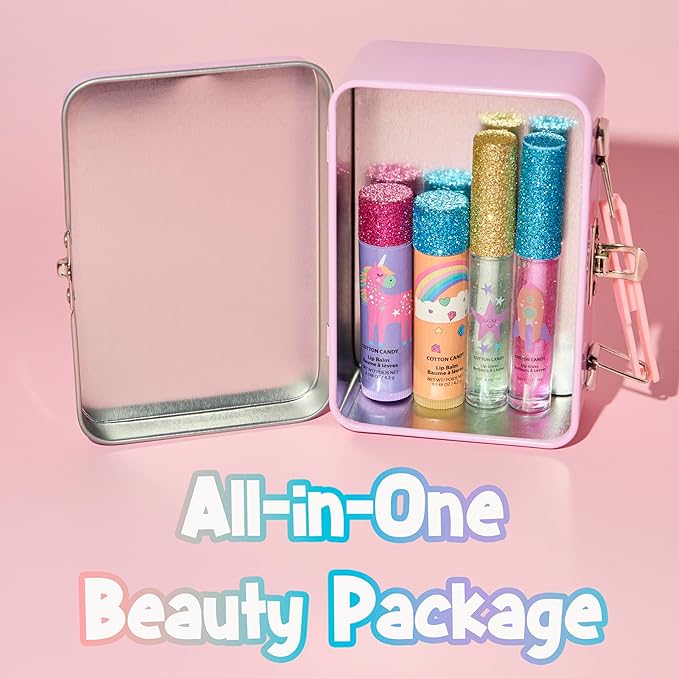 Expressions 5pc Rainbow Rhinestones Cosmetics Lip Kit For Glosses,