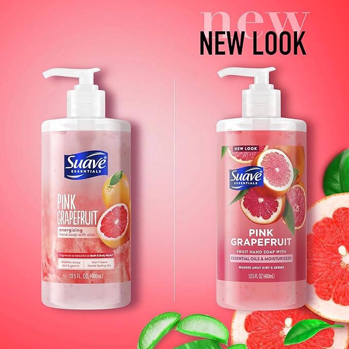 Suave Hand Soap, Pink Grapefruit 4-Pack
