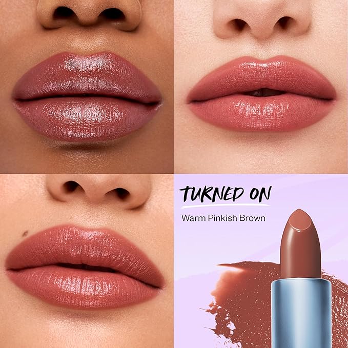 Kosas Weightless Lip Color Nourishing Satin Lipstick - High Impact Lip Color with Clean Formula - Comfy Feel & Soft Finish - Turned On