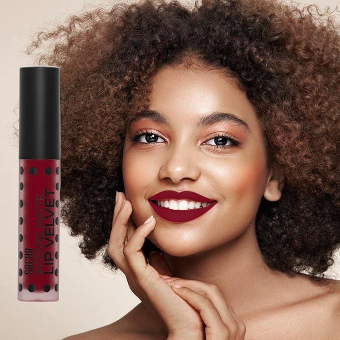 Sacha Cosmetics Intense Matte Lip Velvet, Long Lasting Long