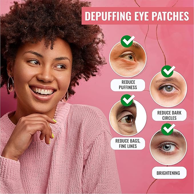 Korean Under Eye Patches for Dark Circles and Puffiness, Under Eye Mask for Puffy Eyes, Eye Bags with Snail Pearl (60pcs x 2pk), Cooling Eye Masks with Hyaluronic Acid, Collagen, Hydrogel Eye Gel Pads