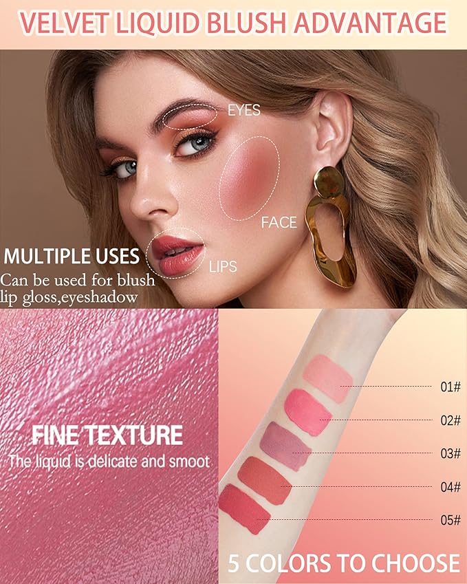 Velvet Liquid Blush Wand, Creme Blush Makeup Stick,Blush for Women-03