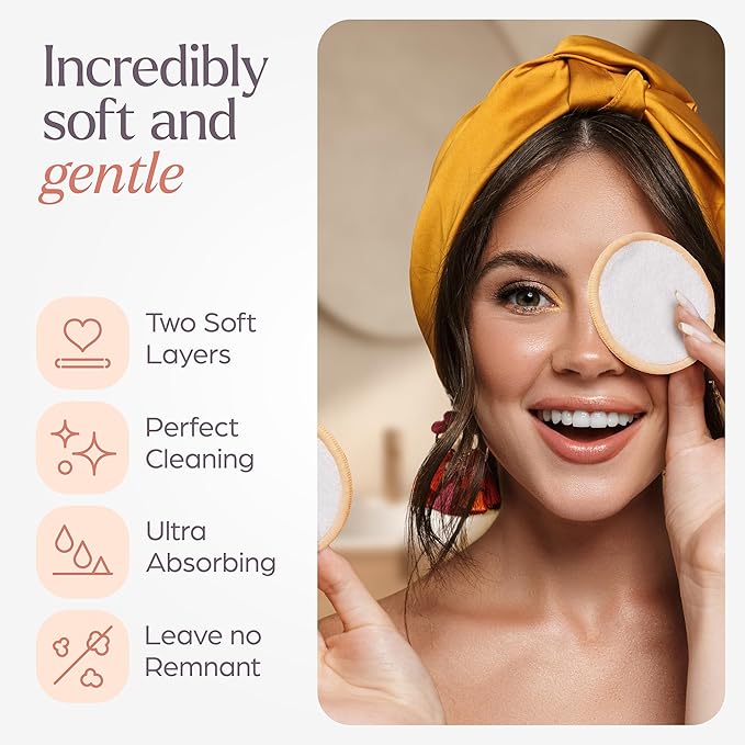 Reusable cotton rounds for face