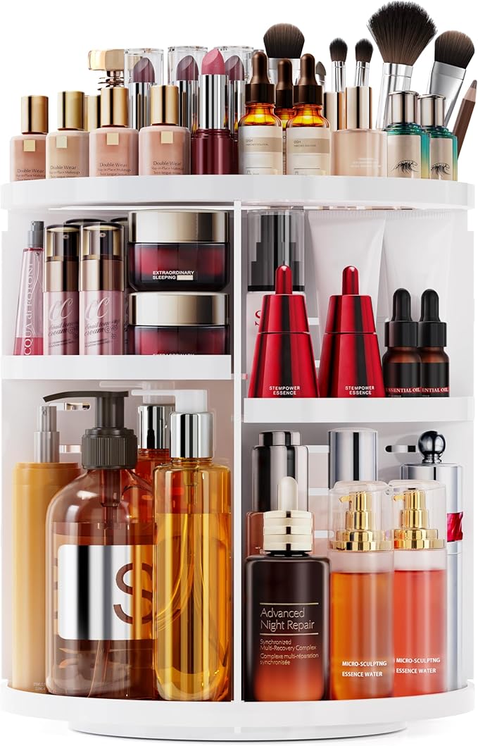 Rotating makeup organizer, 360 spinning