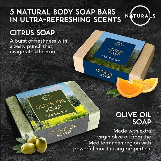 O Naturals 5PC Mens Soap Gift