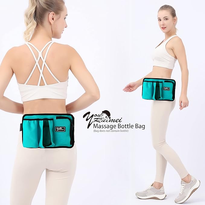 Massage Bottle Bag Massage Therapist Holster Massage Lotion Holster Massage Oil Holster(YR3KD-3Blue-green)
