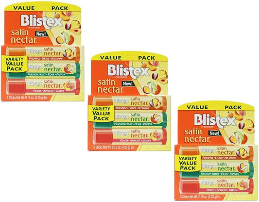 Blistex Satin Nectar Lip Moisturizer Variety Value