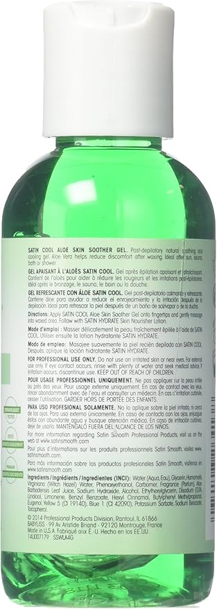 Satin Smooth Satin Cool Aloe Vera Skin Soother Gel, 4 fl oz