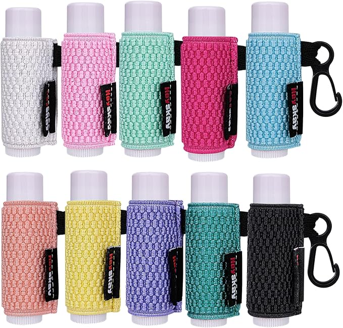 HEYSKAY Lip Balm Holder Keychain Compact Clip O
