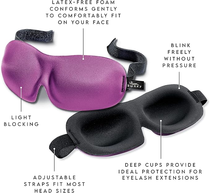 Bucky 40 Blinks No Pressure Eye Mask for Travel & Sleep
