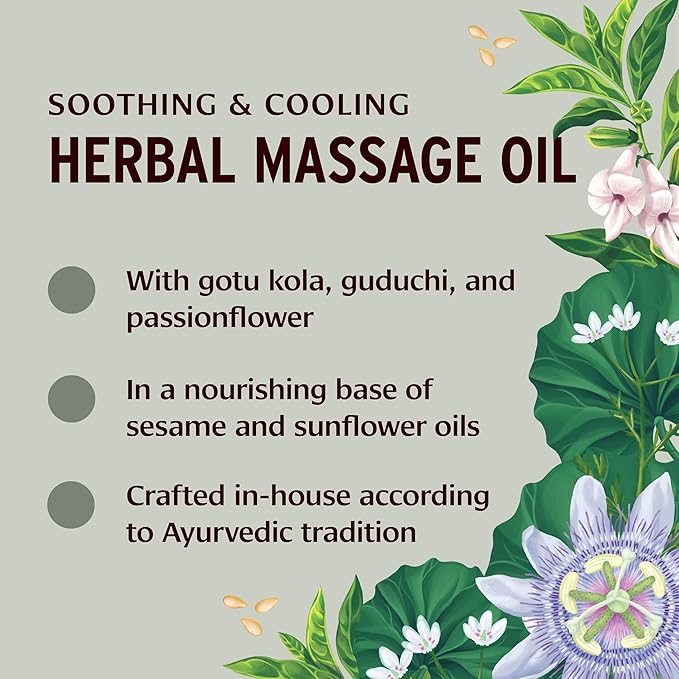 Banyan Botanicals Pitta Massage Oil – Organic Massage Oil Infused with Ayurvedic Herbs – with Gotu Kola and Guduchi (Tinospora cordifolia) – 8 oz. – Non-GMO Sustainably Sourced Abhyanga Massage Oil